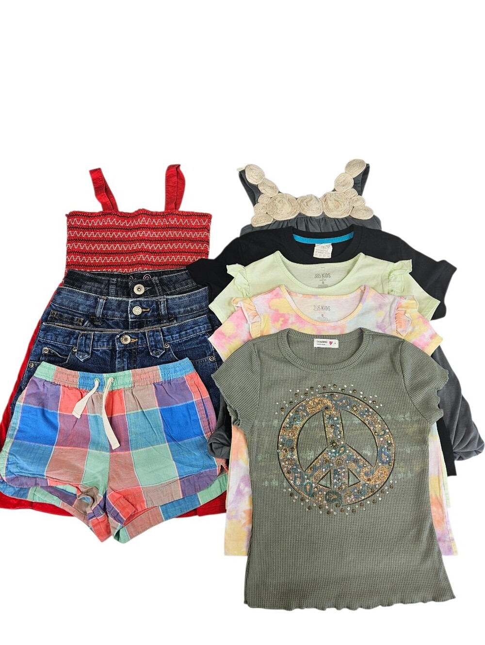 Large Bundle Of Girls Warm Weather Clothes Size 8